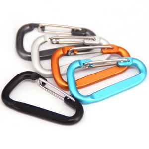 Custom Logo Mini Aluminum D Shape Wire Gate Carabiner Keychain Lightweight Snap Hook <b>Clip</b> for Outdoor Event Giveaways - Product Image 3