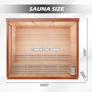 Personalizzare 4-8 persone Sauna all'aperto DIY cedro canadese Kit di Sauna tradizionale <span class=keywords><strong>a</strong></span> cubo di vapore 220V HARVIA <span class=keywords><strong>stufa</strong></span> <span class=keywords><strong>a</strong></span> <span class=keywords><strong>legna</strong></span> moderna - Product Image 4