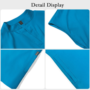 ชุดเครื่องแบบทางการแพทย์สำหรับผู้หญิงชุดพยาบาลคลินิกทันตกรรมโรงพยาบาลร้านขายยาชุดทำงานชุดแพทย์เอวสูงมีกระเป๋า - Product Image 6