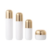 Ensemble cosmétique de luxe en verre mat blanc transparent givré, pot de crème pour le visage de 50 g, flacon de lotion de 30 ml à 100 ml, flacon de crème BB, masque facial