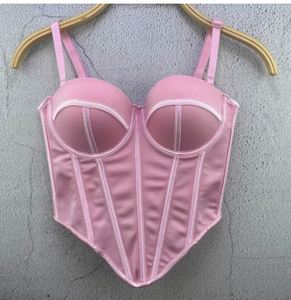 Corsetto oversize da donna con Splicing in rete traspirante in osso di pesce e pezza per il petto comodo con fiocco decorativo Dropshipping - Product Image 1