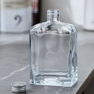 Boş içki ruhları viski 250ml 375ml 500ml votka cin viski için şarap bardağı dağ şişesi