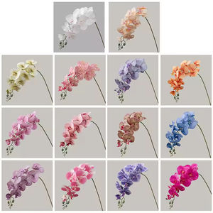 Fleur artificielle imitation phalaenopsis, toucher réaliste en latex, 9 pétales, décoration pour mariage, maison, fête - Product Image 5