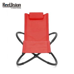 Silla de descanso plegable supercómoda para uso en exteriores, mecedora lazy de acero y aluminio, para interiores y exteriores - Product Image 3