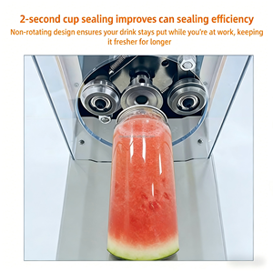 Machine de scellage entièrement automatique non rotative pour canettes PET 140W, pour canettes de thé aux perles, de café et de boissons <span class=keywords><strong>en</strong></span> aluminium - Product Image 5