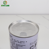 Vente en gros de boîtes de conserve de thon vides rondes en métal personnalisées 100ml 250ml avec autocollants