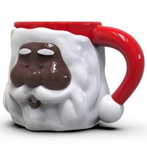 Tasses à café en porcelaine 3D personnalisées pour les fêtes, vente en gros, tasses à lait créatives en céramique, mignonnes, dessin animé, Noël, <span class=keywords><strong>homme</strong></span> <span class=keywords><strong>africain</strong></span> noir, Père Noël - Product Image 3