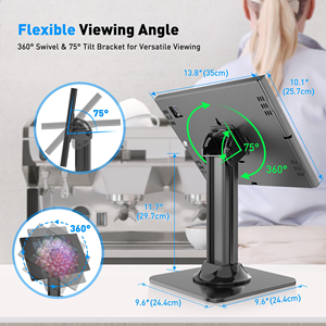 Security <b>Tablet</b> <b>Stand</b> with Lock and Key Height Adjustable Theft Proof Desktop Table Holder <b>for</b> Sale - Product Image 4