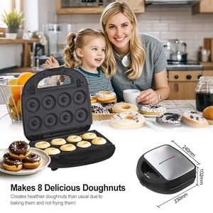 Winning Star Cross-Border <b>Waffle</b> Triangle Striped Nut Donut 5-in-1 Sandwich Maker with Replaceable Plate - Product Image 3