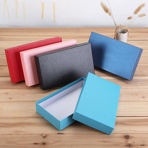 Ciel terre noir carré couleur Long portefeuille boîte-cadeau Kraft matériel boîtes rigides <span class=keywords><strong>bas</strong></span> de soie emballage stock disparu - Product Image 3