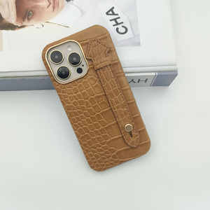 Glossy PU cá sấu Patterned PU da điện thoại bìa với kim loại máy ảnh vòng điện thoại di động bảo vệ trường hợp - Product Image 4