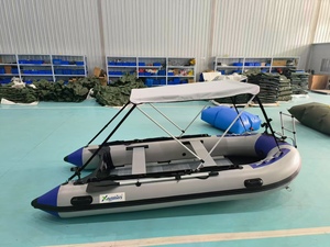 Gommone Gonfiabile in PVC da 3,6m 3,8m Barca da Pesca Portatile / Tender per 4-6 Persone per Navigazione su Lago, Fiume e Mare Aperto - Product Image 6