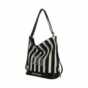 Bolsas de Lona a Rayas de Gran Capacidad, Reutilizables, para Compras, con Logotipo Personalizado, al por Mayor, Precio Bajo de Fabricante, Oferta - Product Image 2