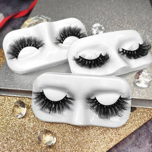 まつげベンダーフルストリップ3Dミンクまつげふわふわ25mmミンクまつげプライベートラベルDカールロシアスタイル3Dミンクまつげ - Product Image 4