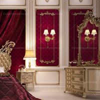 Luxueux Art Rococo Plafond Décoration Panneau Motif Floral Conception Murale Complète pour La Maison Étanche Salon Cuisine