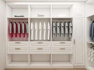 Armoires minimalistes en bois, meubles de chambre à coucher modernes haut de gamme, luxe léger, solutions de rangement intelligentes pour la maison et les villas - Product Image 3