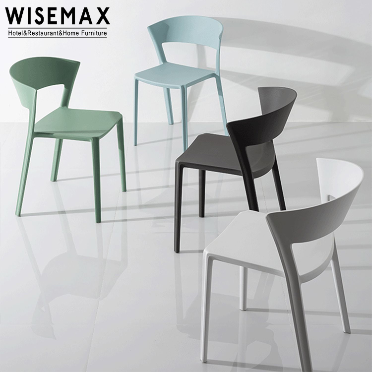 Мебель WISEMAX, оптовая продажа, пластиковый стул для ресторана, для вечеринок, свадьбы, для улицы, пластиковая спинка, обеденный стол, набор стульев