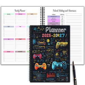 Kế hoạch tùy chỉnh <span class=keywords><strong>2025</strong></span>-2027 Tạp Chí ràng buộc xoắn ốc thanh lịch với bìa cứng để Lập kế hoạch điều hành và theo dõi lịch trình, mục tiêu, - Product Image 2