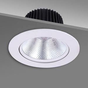 현대 원형 알루미늄 <span class=keywords><strong>LED</strong></span> COB 스포트라이트 조정 가능한 프레임 15 도 24 도 90lm/W 5W 홈 오피스 용 눈부심 방지 스포트라이트 - Product Image 1