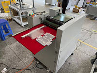 Colle thermofusible semi-automatique collant la machine transparente de boîte d'emballage de PVC PET, petite et bon marché boîte d'apet faisant la machine, machine de toden