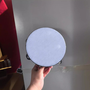 Tambor de percusión Orff, tambor de mano negro de una sola fila para jardín de infantes, instrumento de baile para enseñanza musical - Product Image 4