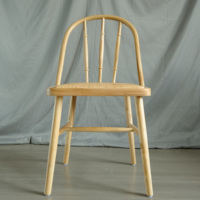 Chaise de salle à manger en rotin véritable en bois massif nordique moderne de luxe pour meubles de maison pour salle à manger