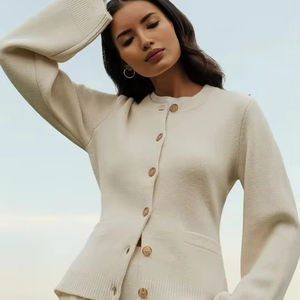 Nouveau <span class=keywords><strong>cardigan</strong></span> décontracté à boutons imprimé, automne hiver, manches longues, col rond, pulls en tricot plat pour femmes - Product Image 1