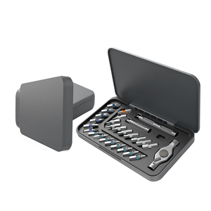 Juego de destornilladores de trinquete 24 en 1, acero al cromo vanadio, con múltiples puntas reversibles, kit de herramientas de reparación para automóviles y hogar. - Product Image 1