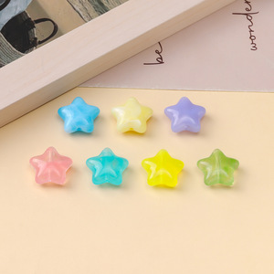 ลูกปัดอะคริลิคสีลูกกวาดรูปดาวขนาด 12 มม. สำหรับทำเครื่องประดับ DIY - Product Image 4