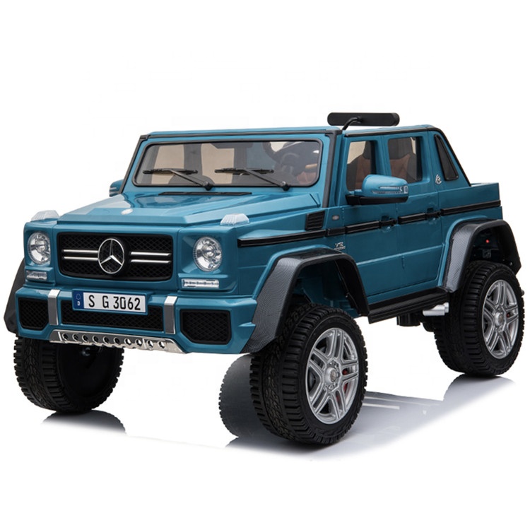 Voiture électrique à pédale avec deux sièges, 4x4 roues pour enfants de 10 ans, style Benz 18650 12 v, lumières MP3 et led