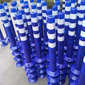Bolardos de Tráfico Angcheng de 77 Pulgadas, Postes Reflectantes Elásticos para Carreteras, Divisores de Carriles de Advertencia, Postes de PE Resistentes a Impactos - Product Image 2