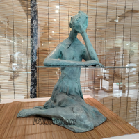 Statue de déesse de style européen Figurine en laiton artistique originale Moulages décoratifs pour décorations pour la maison