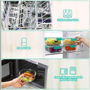 Nouveau Contenant Alimentaire en Verre 2025, Micro-ondable, Anti-fuite, avec Couvercle Amovible, Compatible Lave-vaisselle, Écologique, Jetable, à Faible Coût - Product Image 4