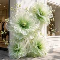 Grandes fleurs artificielles en organza personnalisées, pivoines géantes pour la décoration de mariage, la présentation en vitrine, la décoration d'événements
