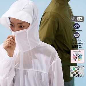 UPF50+ ป้องกันรังสียูวี ป้องกันแสงแดด แห้งเร็วสำหรับผู้หญิง เสื้อแจ็คเก็ตป้องกันแสงแดด เสื้อแจ็คเก็ตป้องกันรังสียูวี Pang-Babae Na Magaan - Product Image 1