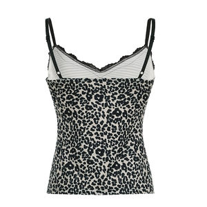 เสื้อครอปท็อปสไตล์สตรีทแวร์ Y2K ผ้าถักระบายอากาศ ตกแต่งด้วยผ้าปะติดปะต่อ ลายดอกไม้ แขนกุด เหมาะสำหรับใส่ซ้อนทับ - Product Image 6