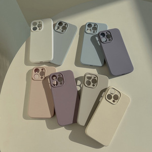 Coque de téléphone en silicone liquide souple pour iPhone 17 Pro Max, compatible avec iPhone 11, 12, 13, 14 Plus, 15 Pro, 16 Pro Max, couleur unie - Product Image 4