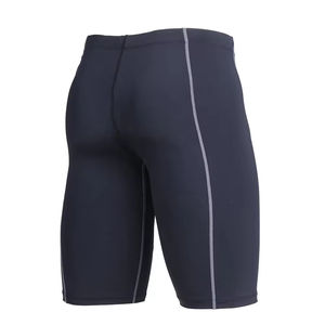 <b>Men's</b> Seamless <b>Compression</b> <b>Shorts</b> Elastic Waist Mid Solid Breathable Quick Dry Base Layer with Pocket Spandex/Polyester Sporty - Product Image 5