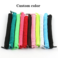 Lacets de chaussures bouclés élastiques spiralés colorés personnalisés vente en gros