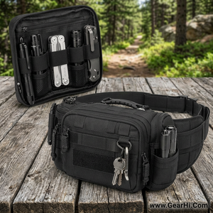 Everyday Carry <b>Tool</b> Organizer <b>Pouch</b> Modular Waist Pack Compact Utility Bag Rugged 1000D Nylon Daily <b>Belt</b> Loop Carrier EDC Bags - Product Image 2