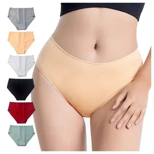 U384 Custom Wholesales Mid-Rise Women Pure Cotton Seamless Ladies Classic Branded Plus Size Fat Underwear Panties for Women