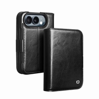 QIALINO Dernier design tendance Étui en cuir véritable pour iPhone Duo Fermeture magnétique