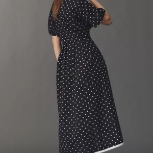 Vestido Camisero Casual Tobie Bohemio de Línea A, Largo Maxi de Verano con Decoración de Encaje Calado, Tejido No Tejido Ecológico y Lavable - Product Image 3