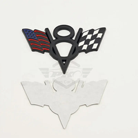 Emblème de voiture de course 3D en métal V8 USA UK Allemagne, logo du drapeau national, autocollant pour aile latérale, coffre arrière, pour Jeep GMC Ford Chevrolet