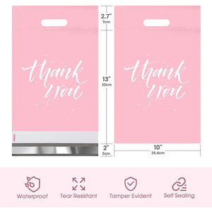 מותאם אישית באיכות טובה תודה שקיות דיוור פולי אריזת דואר שקיות מעטפת משלוח ידית דואר שקיות פולי לאריזה - Product Image 5