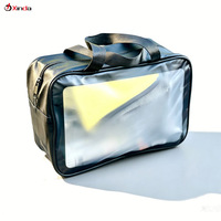 Sac de rangement portable transparent en PVC pour le detailing automobile, petit sac de soin automobile transparent