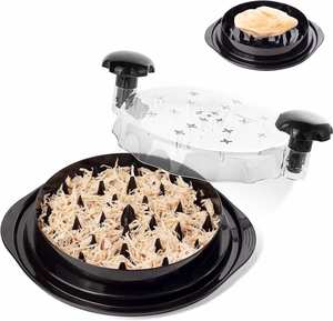 Tazón Desmenuzador de Carne de Pollo, Herramienta Giratoria, Base Antideslizante, Tapa Transparente, Plástico PP de Grado Alimenticio Personalizado, Resistente al Calor - Product Image 1