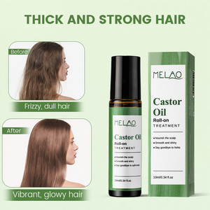 Sérum roll-on à l'huile de ricin pour la croissance des cheveux, traitement anti-chute, soin nourrissant du cuir chevelu, produits capillaires, huile de croissance capillaire - Product Image 3