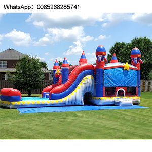 Comercial Casa de rebote al aire libre niño inflable castillo hinchable Combo gorila niños aire con tobogán - Product Image 2