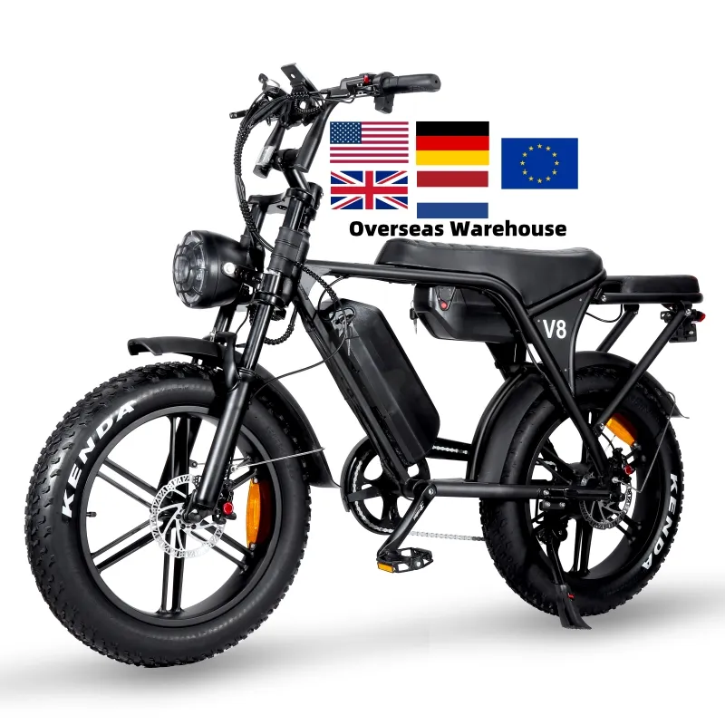 20 "4.0 Dikke Band Fiets Elektrische Eu Us Magazijn Ouxi V8 Elektrische Dikke Band Fiets 750W Fatbike 250W E Fiets Hydraulische Rem